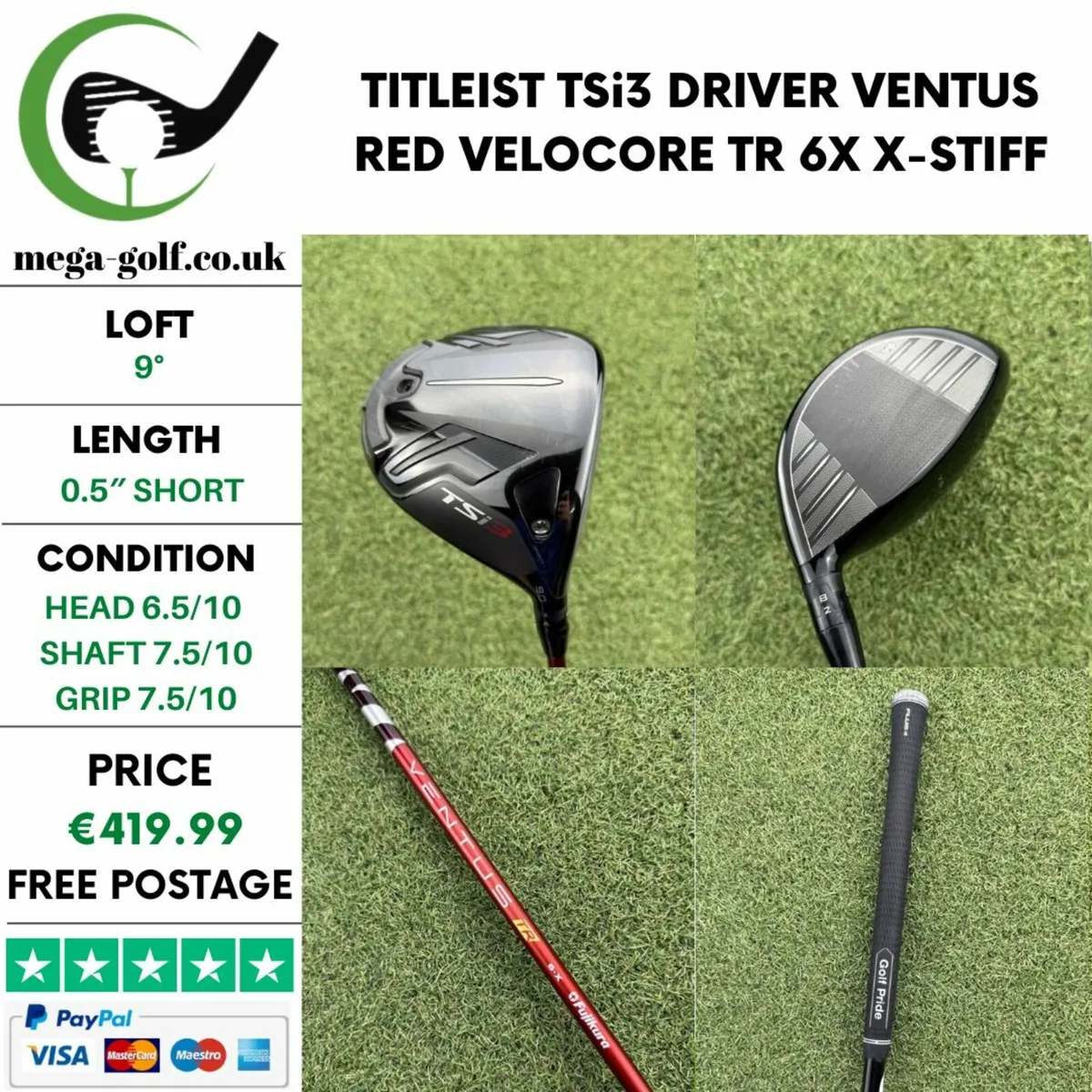 TITLEIST TSi3 DRIVER / 9° / X-STIFF - Image 1