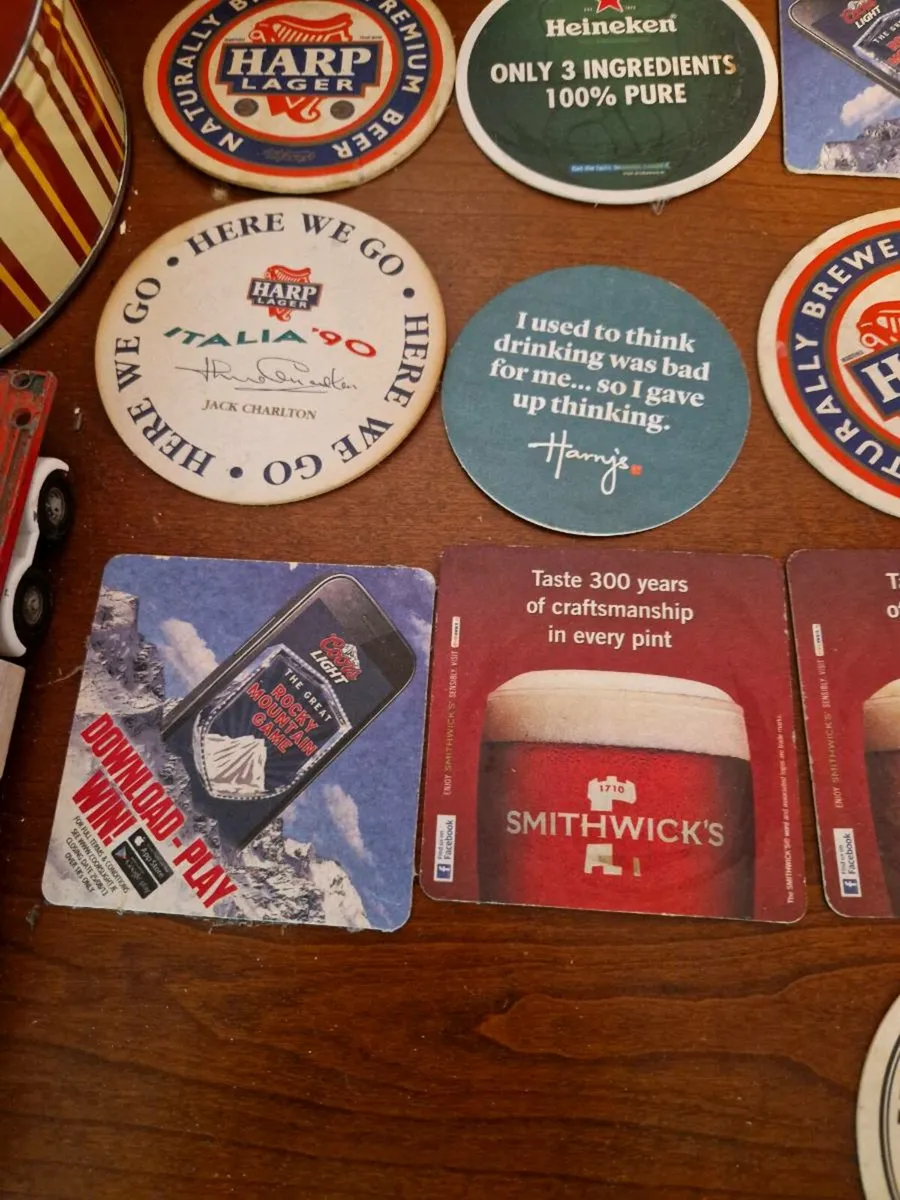 Beer Mats 1990 World Cup Jack Charlton - Image 3