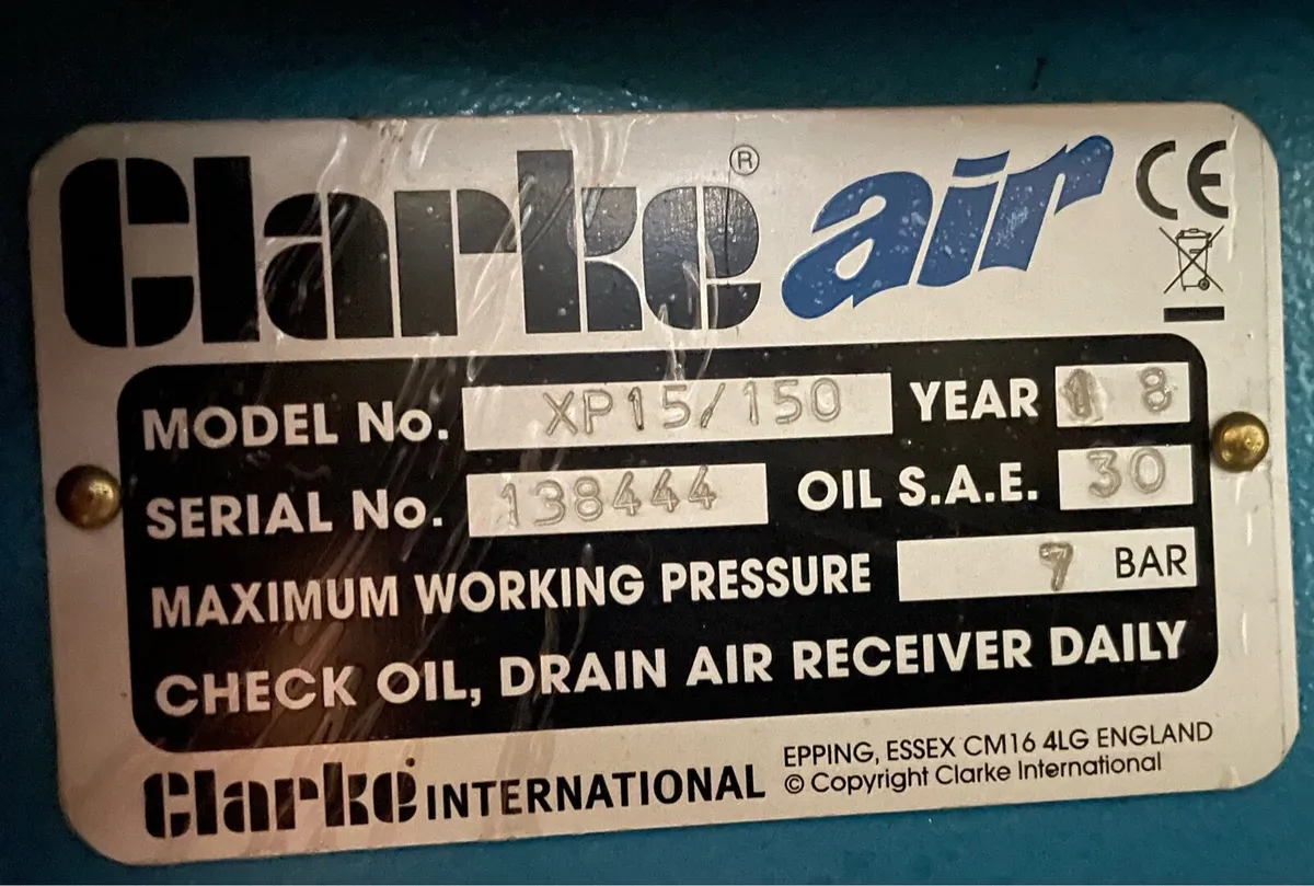 Clarke Honda engine 150L petrol compressor !!! - Image 3