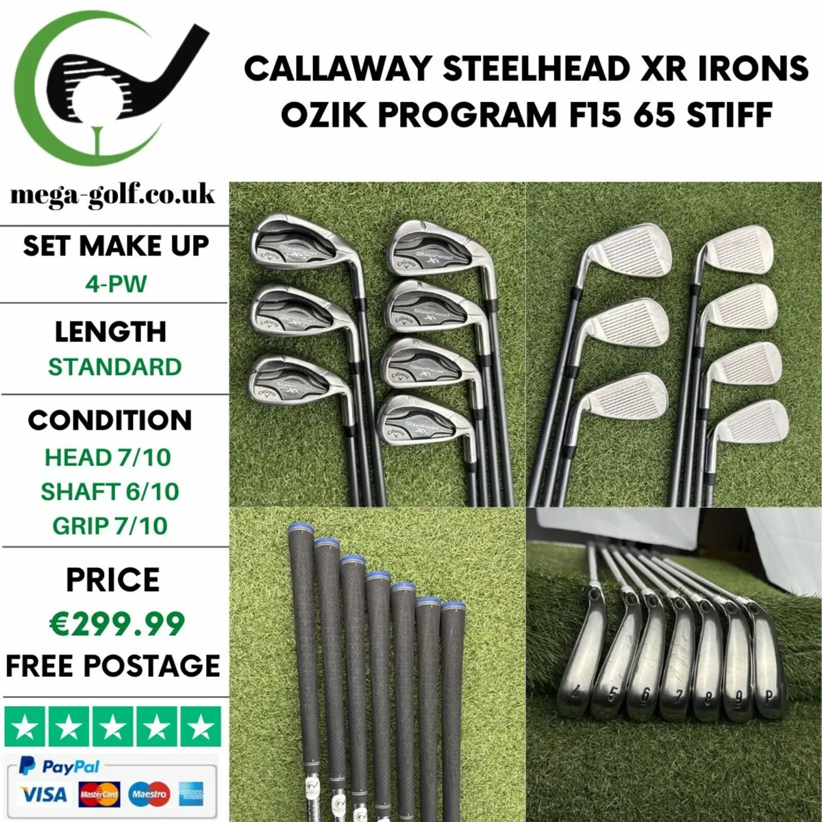 CALLAWAY STEELHEAD XR IRONS / 4-PW / STIFF - Image 1