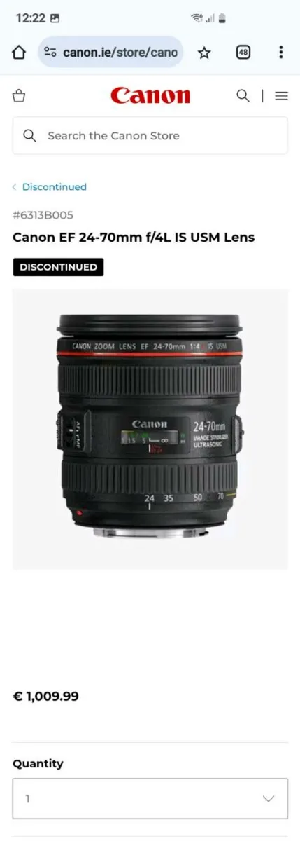 Canon EF 24-70mm f/4L IS USM Lens – Excellent Cond - Image 2