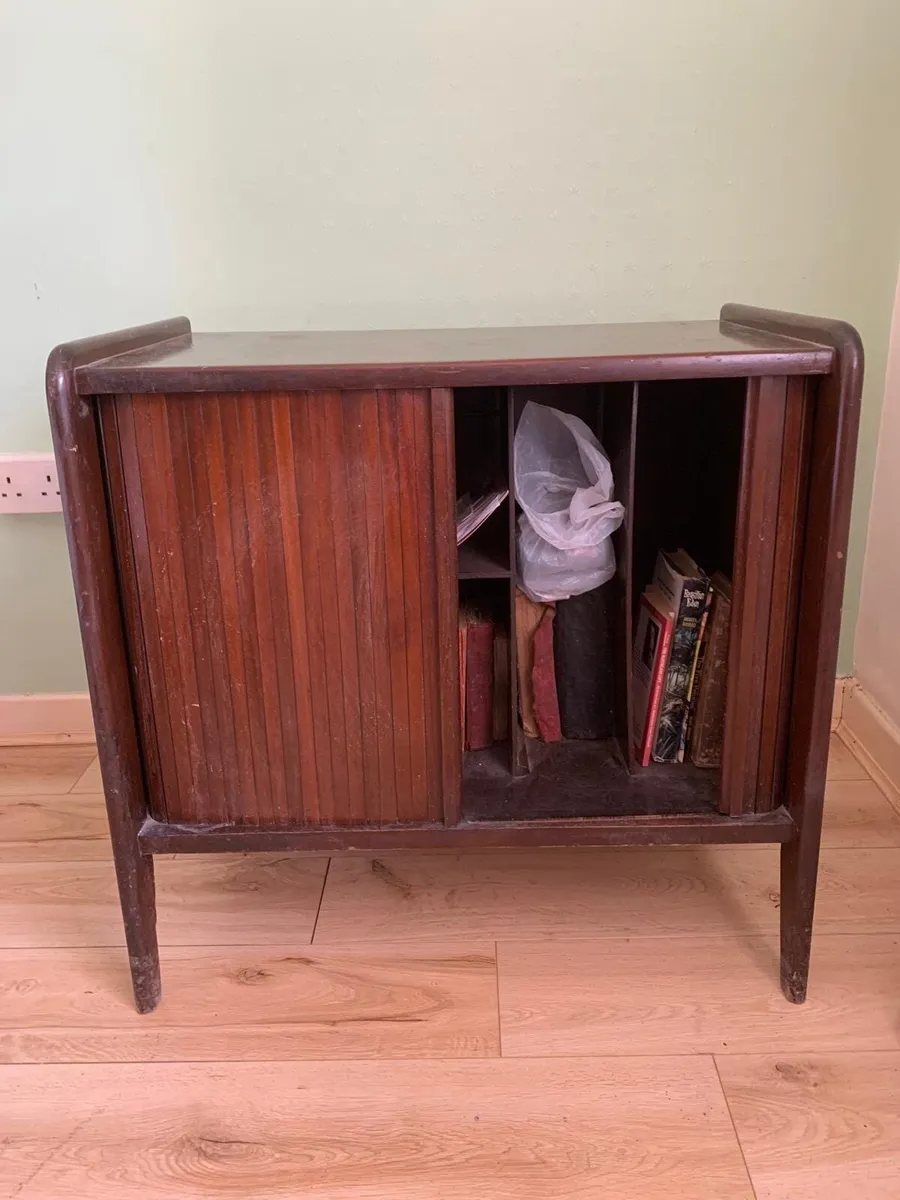 Antique Tambour Door Cabinet - Image 4