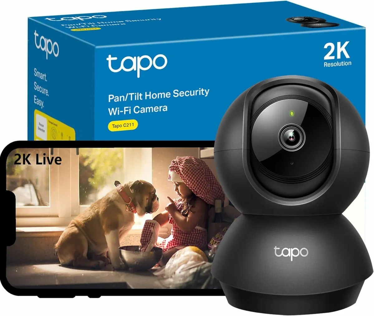 Tapo Indoor Camera for Security, Wifi Camera, 2K 3