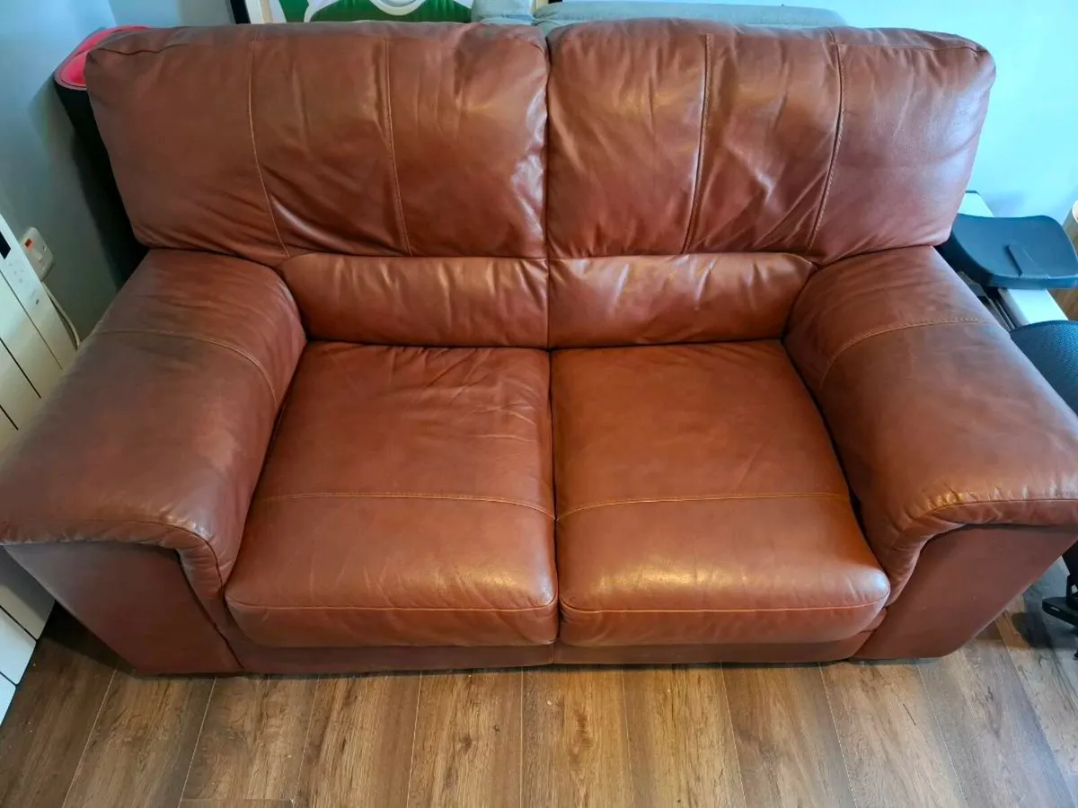 2 seater leather couch