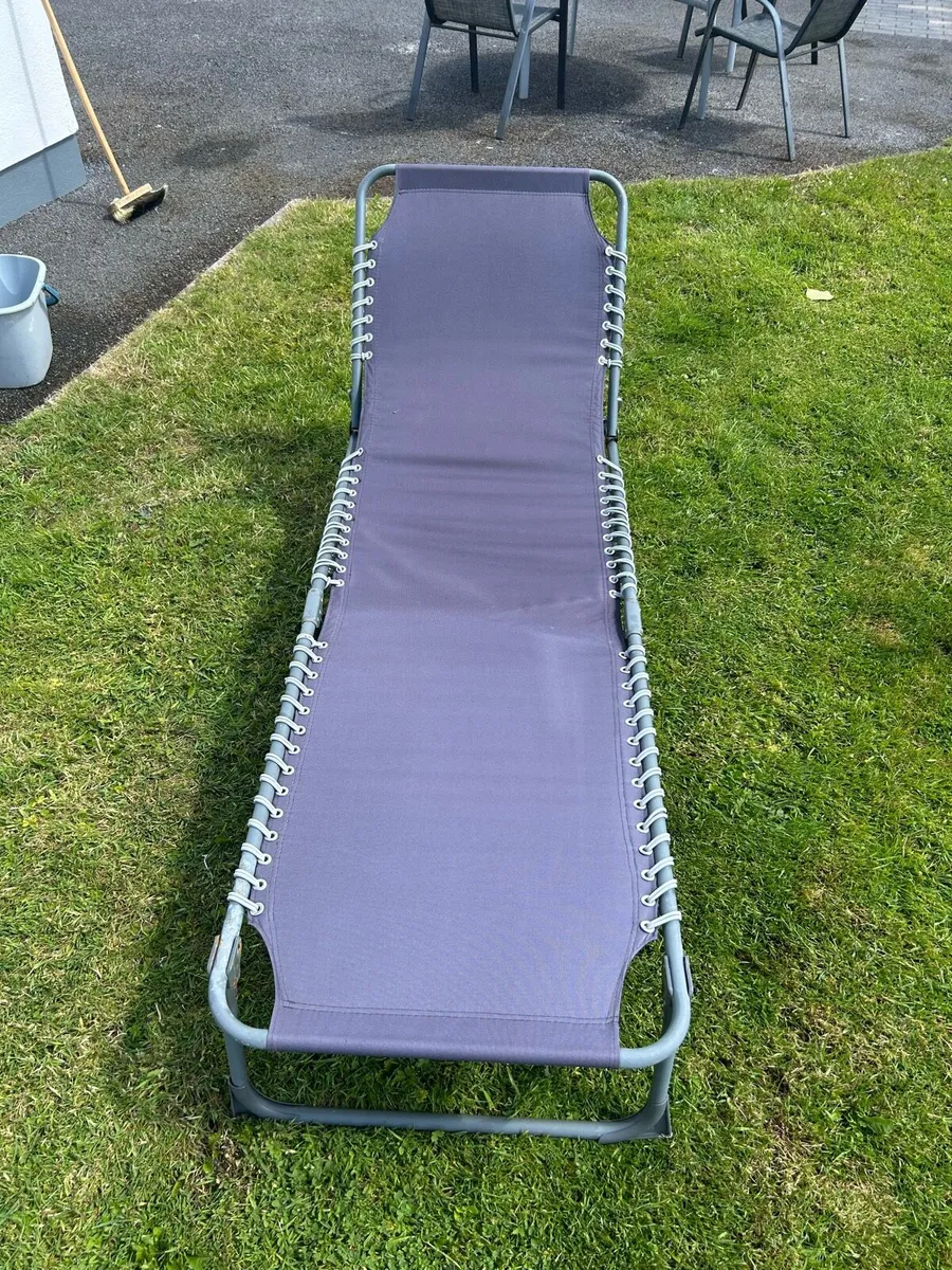 Garden Patio Set (Table + 3 Chairs) & Sun Lounger - Image 3