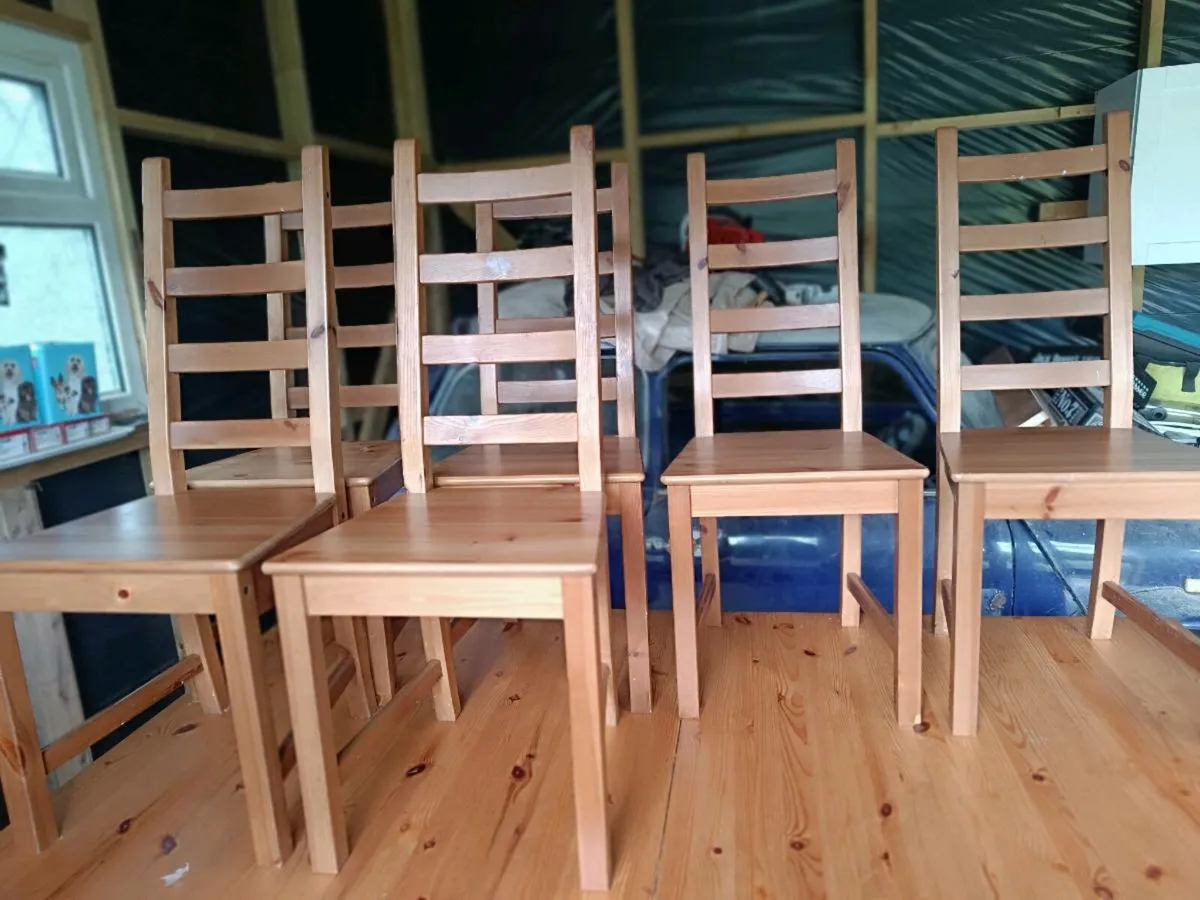 Two solid kitchen tables - Image 2