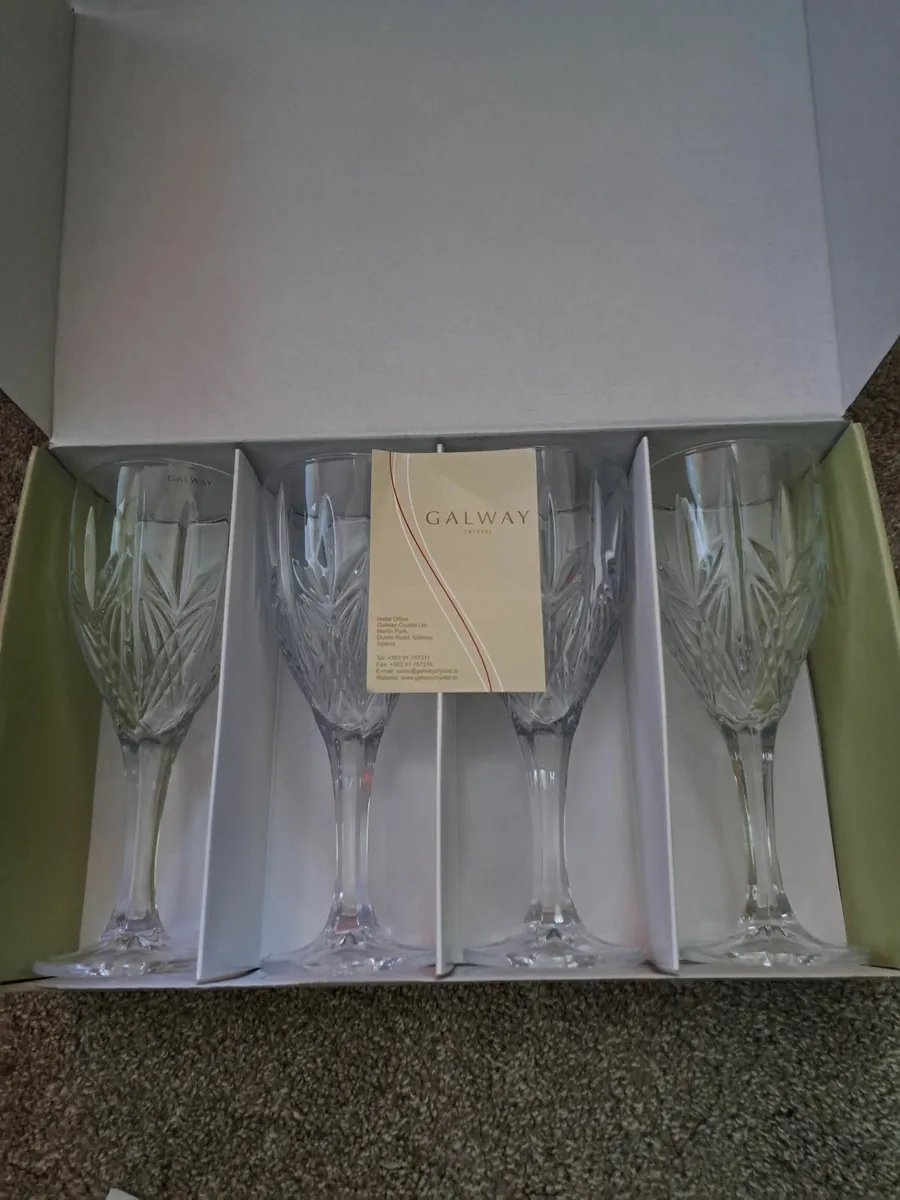Galway Crystal Wine Glasses - Image 1