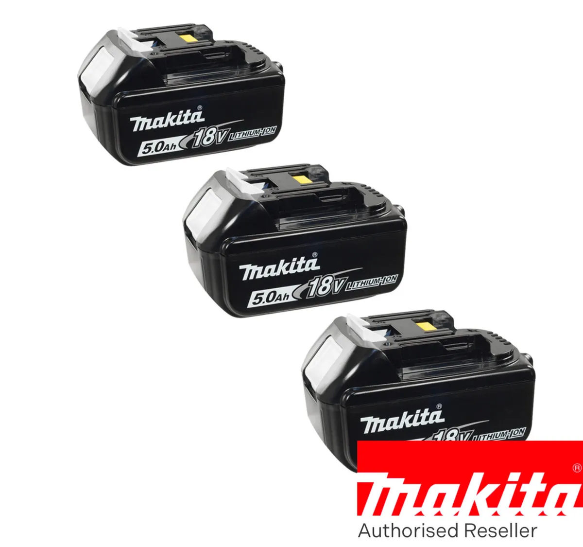 Makita Genuine BL1850b 5.0 ah batteries x3