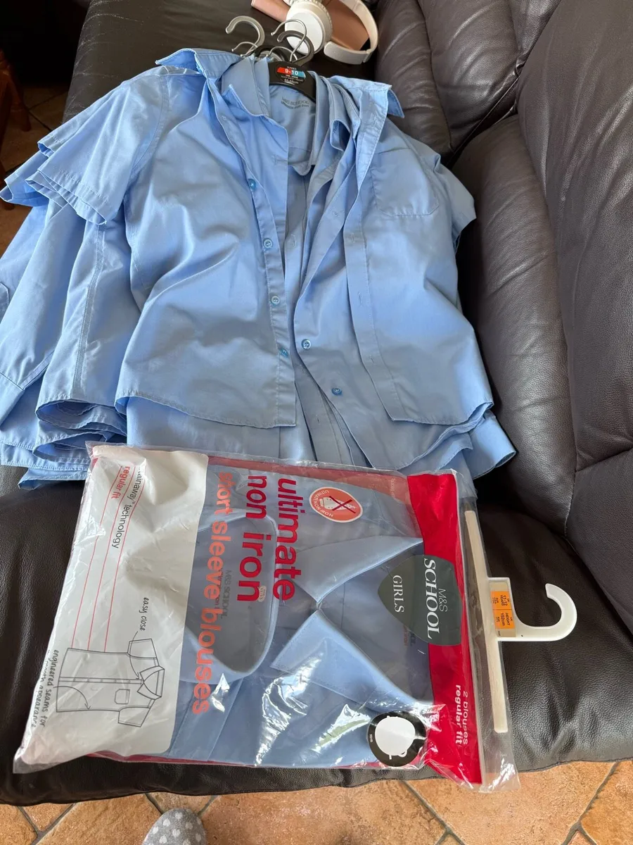 Blue girls school shirts - Image 1