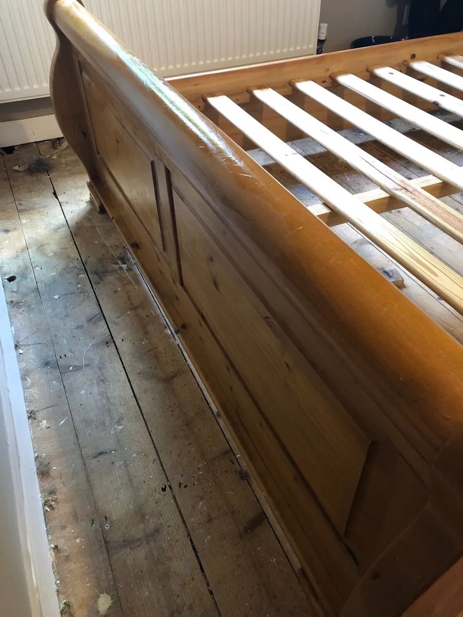 5ft pine bed in purfect condition - Image 2