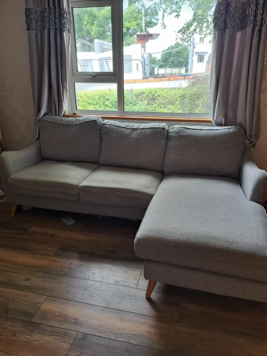 Grey Fabric Sofa - Image 2