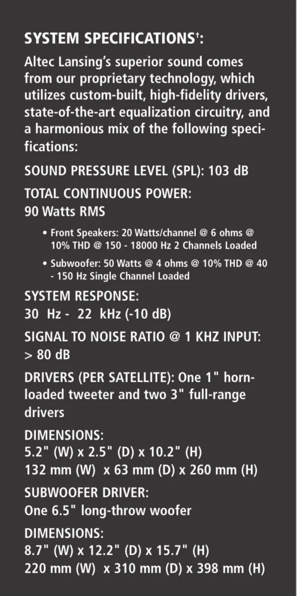 Speakers (Altec Lansing) - Image 2