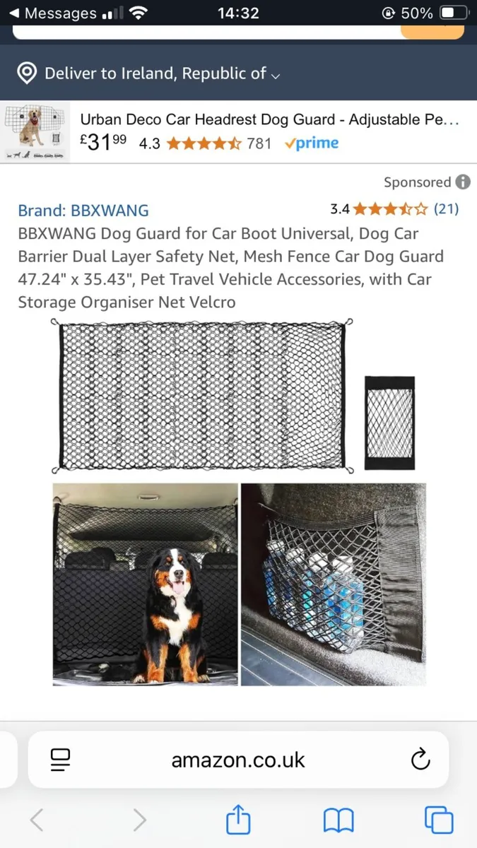 Dog net for boot - Image 1