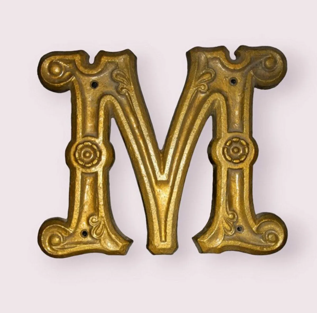 Vintage Cast Iron Letter 'M' / 'W' - Image 2
