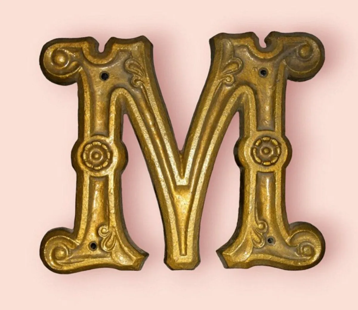 Vintage Cast Iron Letter 'M' / 'W' - Image 3