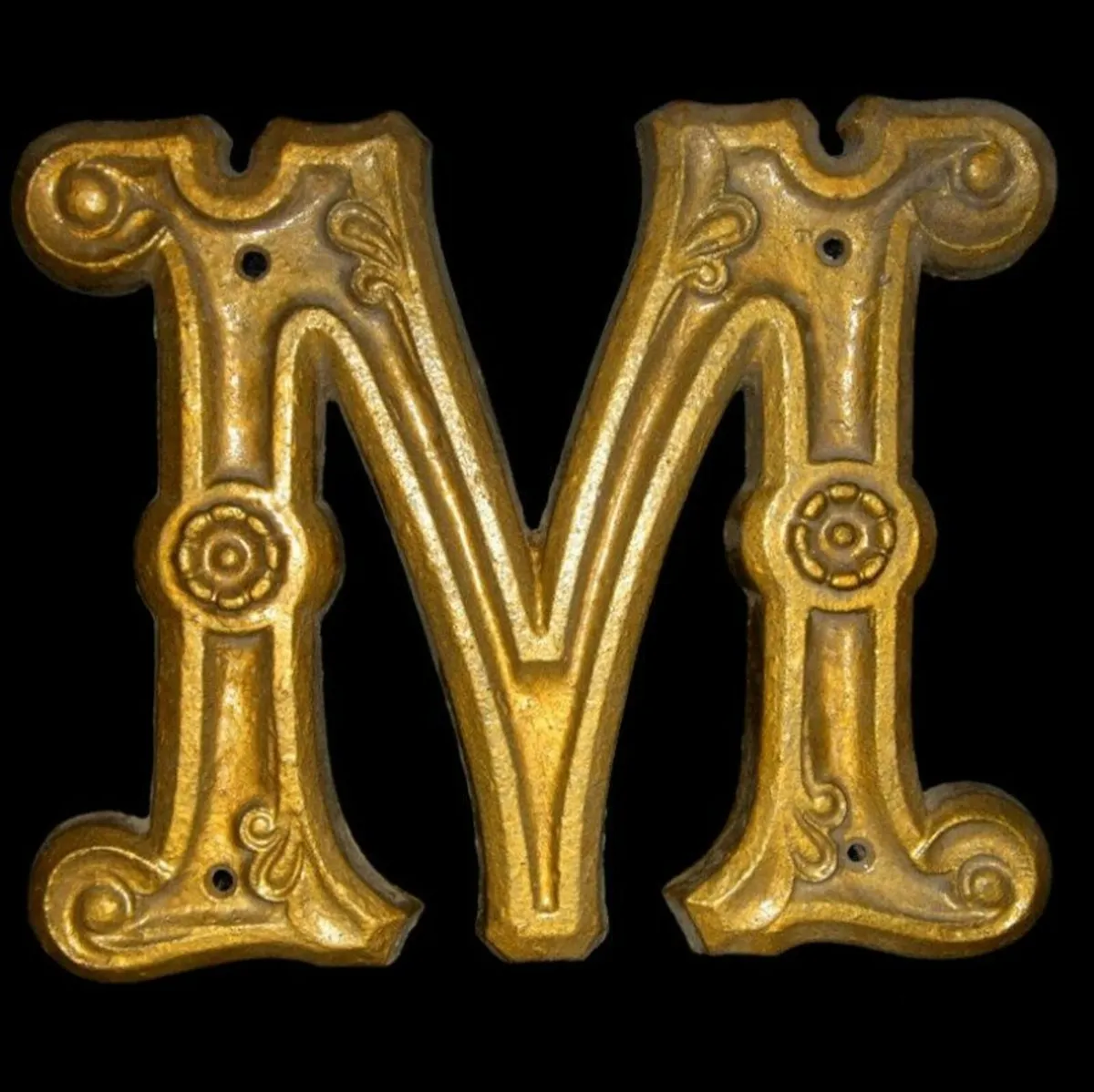 Vintage Cast Iron Letter 'M' / 'W' - Image 1