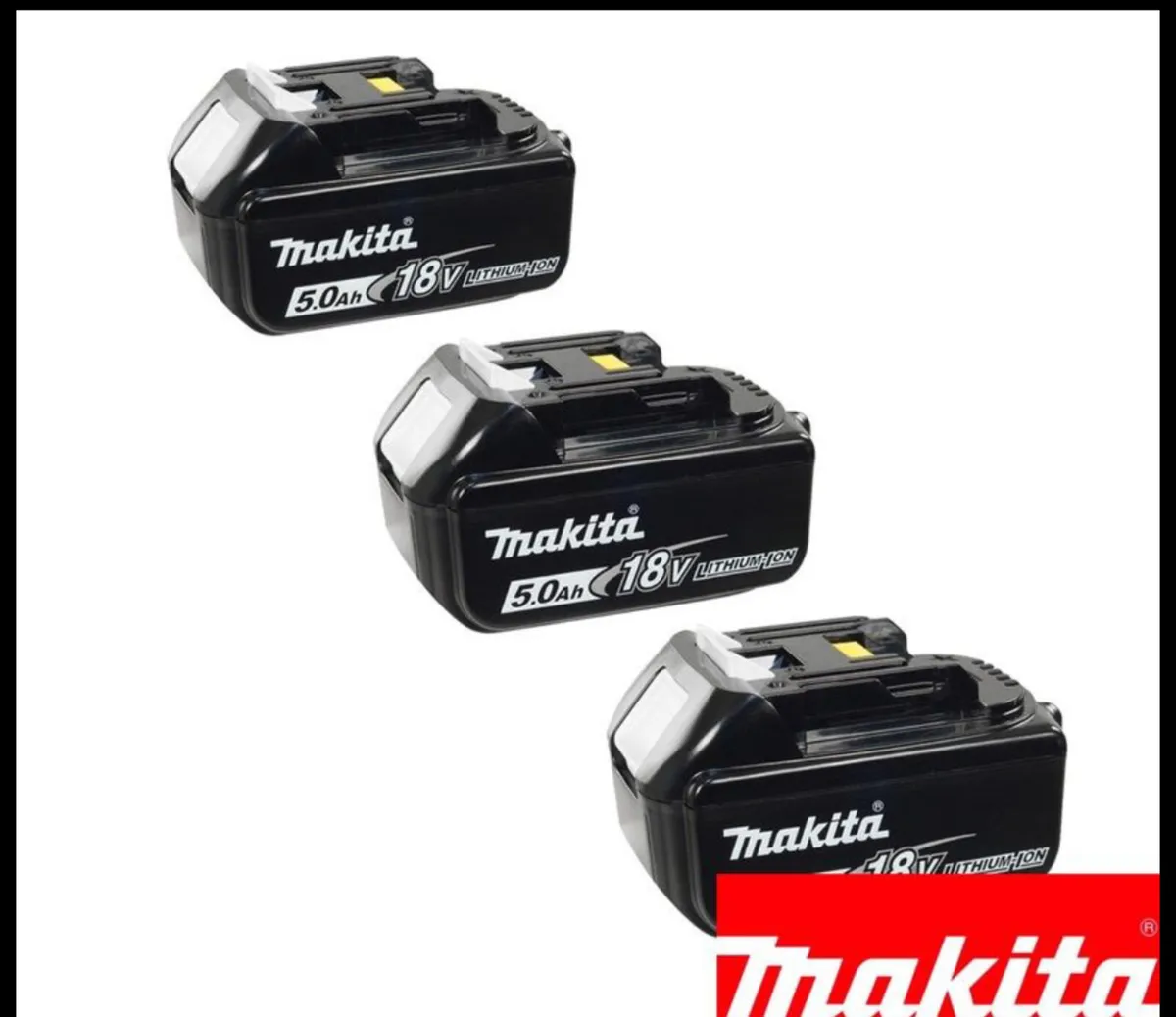 Makita genuine 5ah batteries x3 new