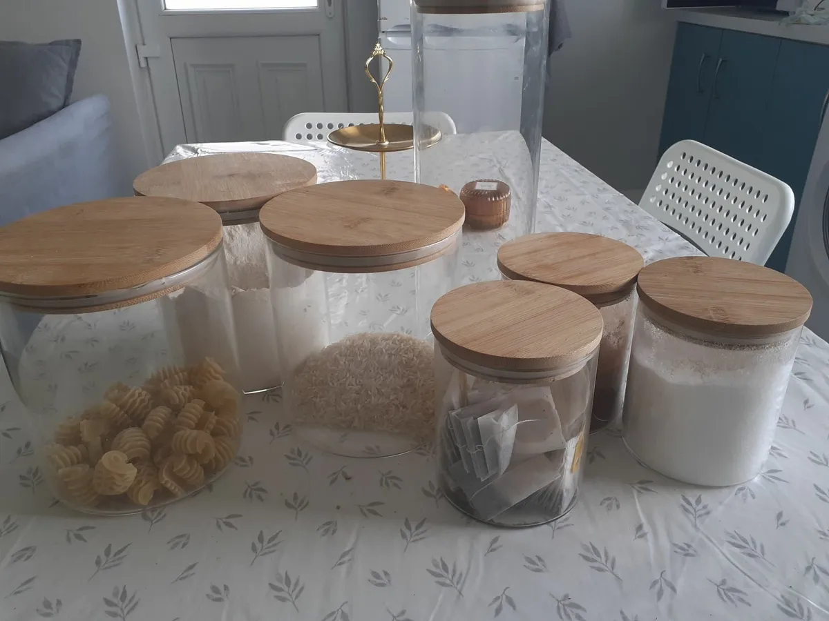 Glass pantry storage