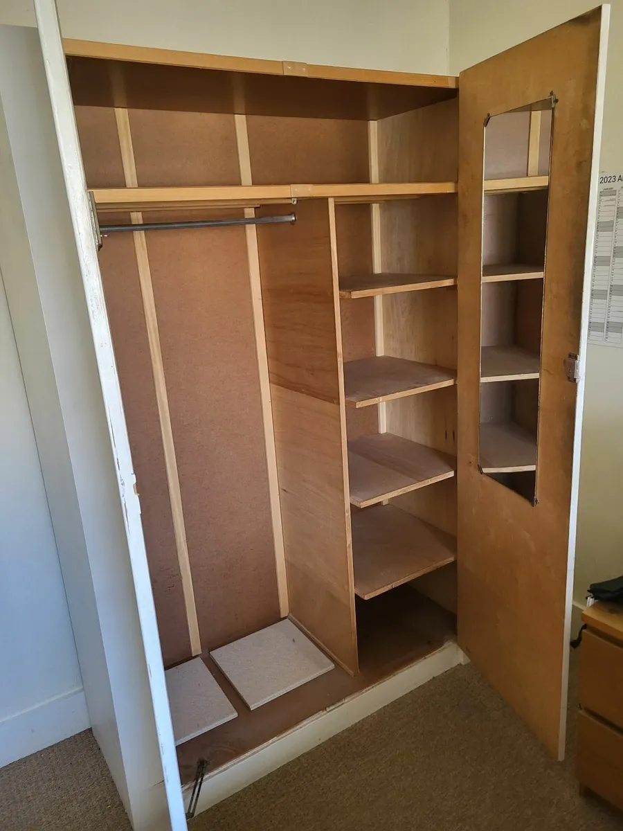Wooden White Wardrobe - Image 3