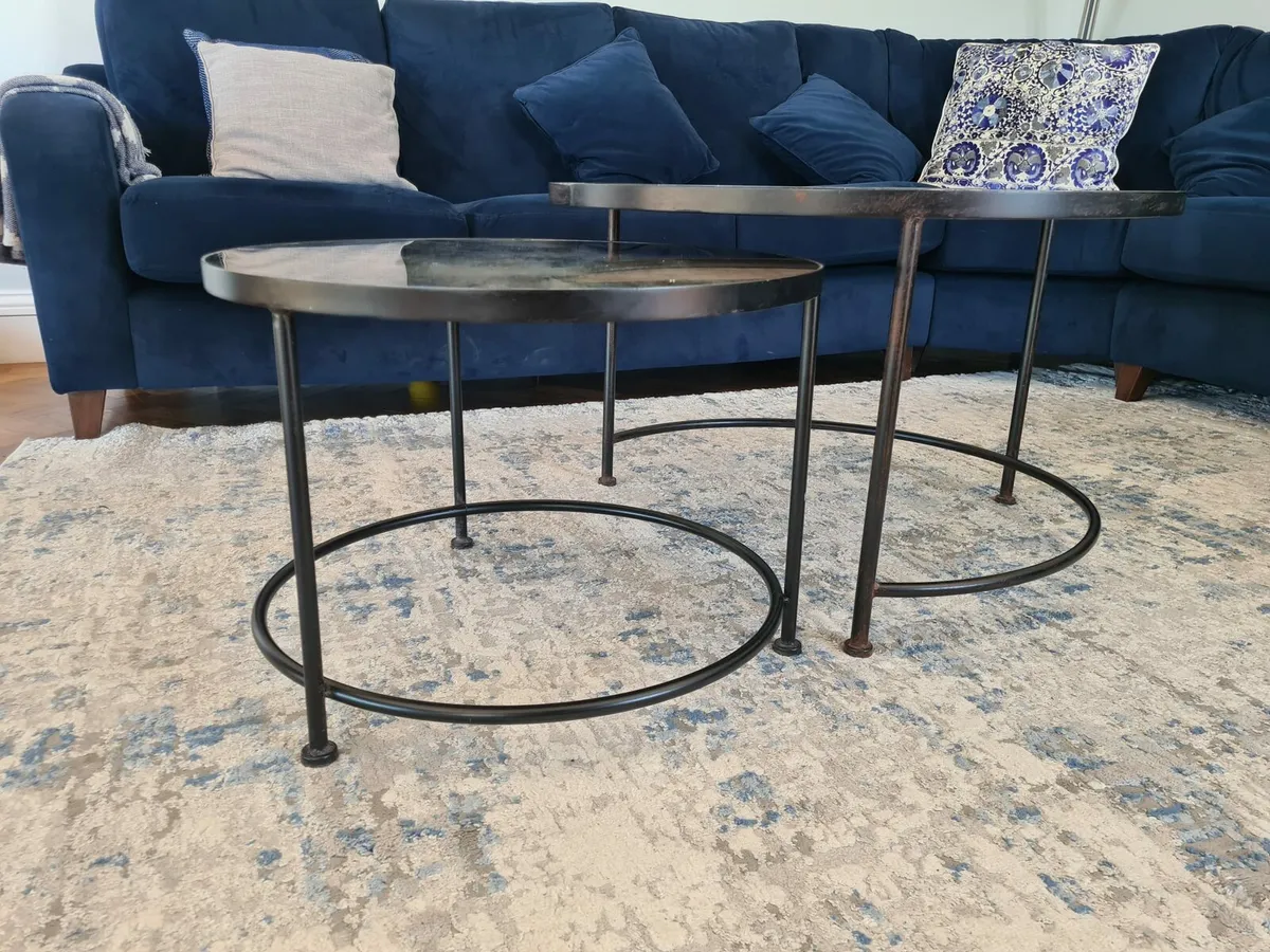 pair of circle tables - Image 2
