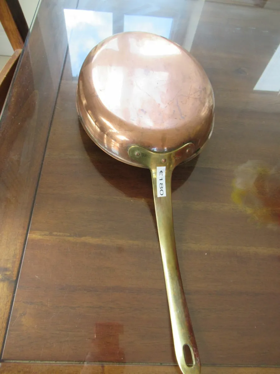 copper Tapiol frying skillet pan antique vintage - Image 2