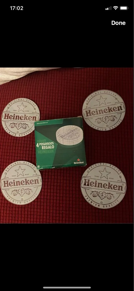 New - Heineken Glass Coasters (4) - Image 1