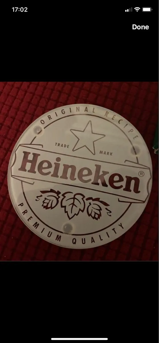 New - Heineken Glass Coasters (4) - Image 2