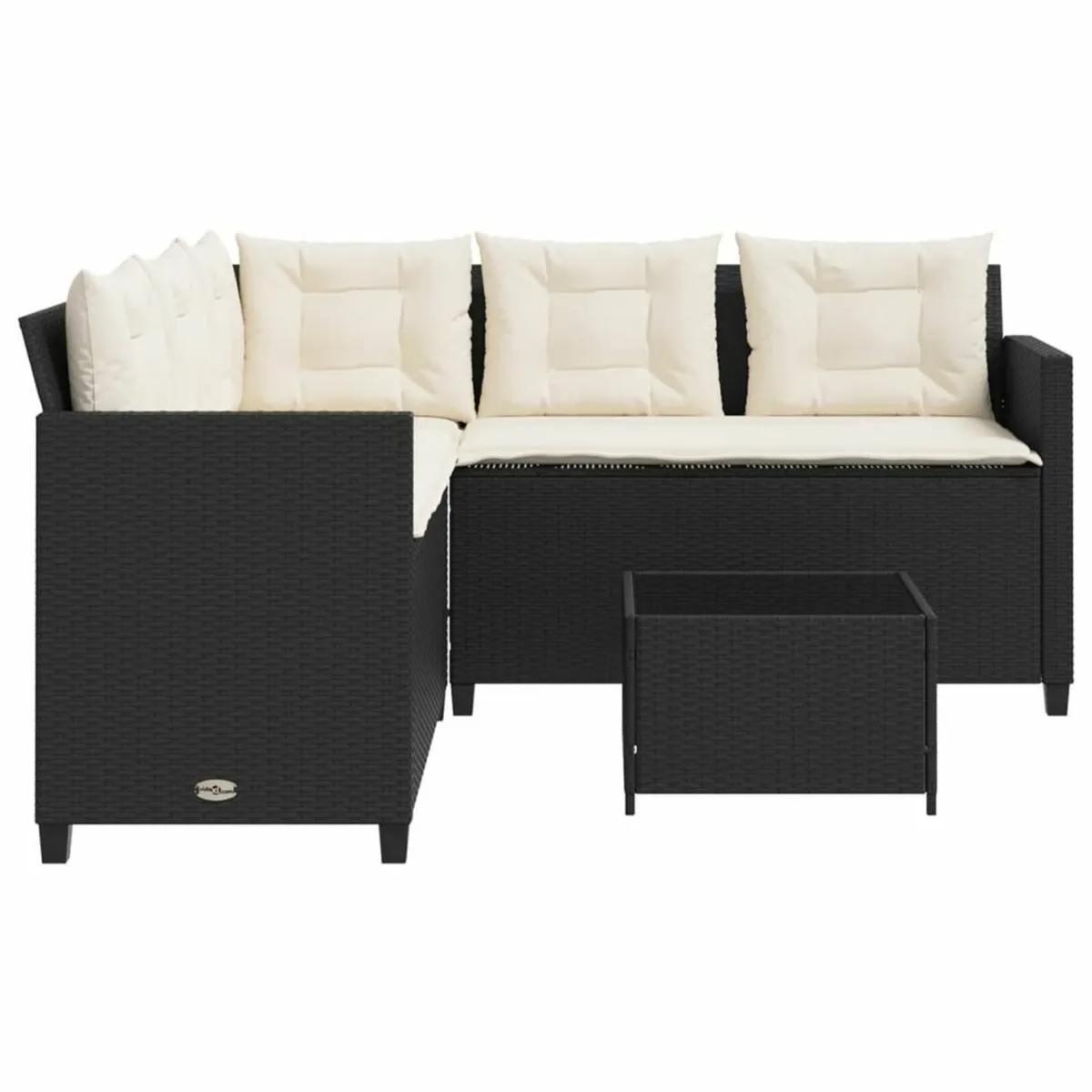 [Free P&P] New Black L-Shaped Garden Sofa + Cushio - Image 4