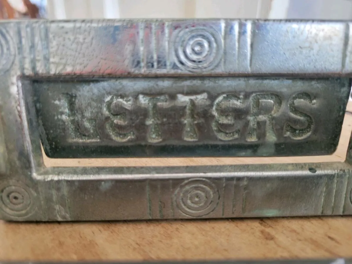 Vintage Chrome Letterbox and Door Knocker - Image 4