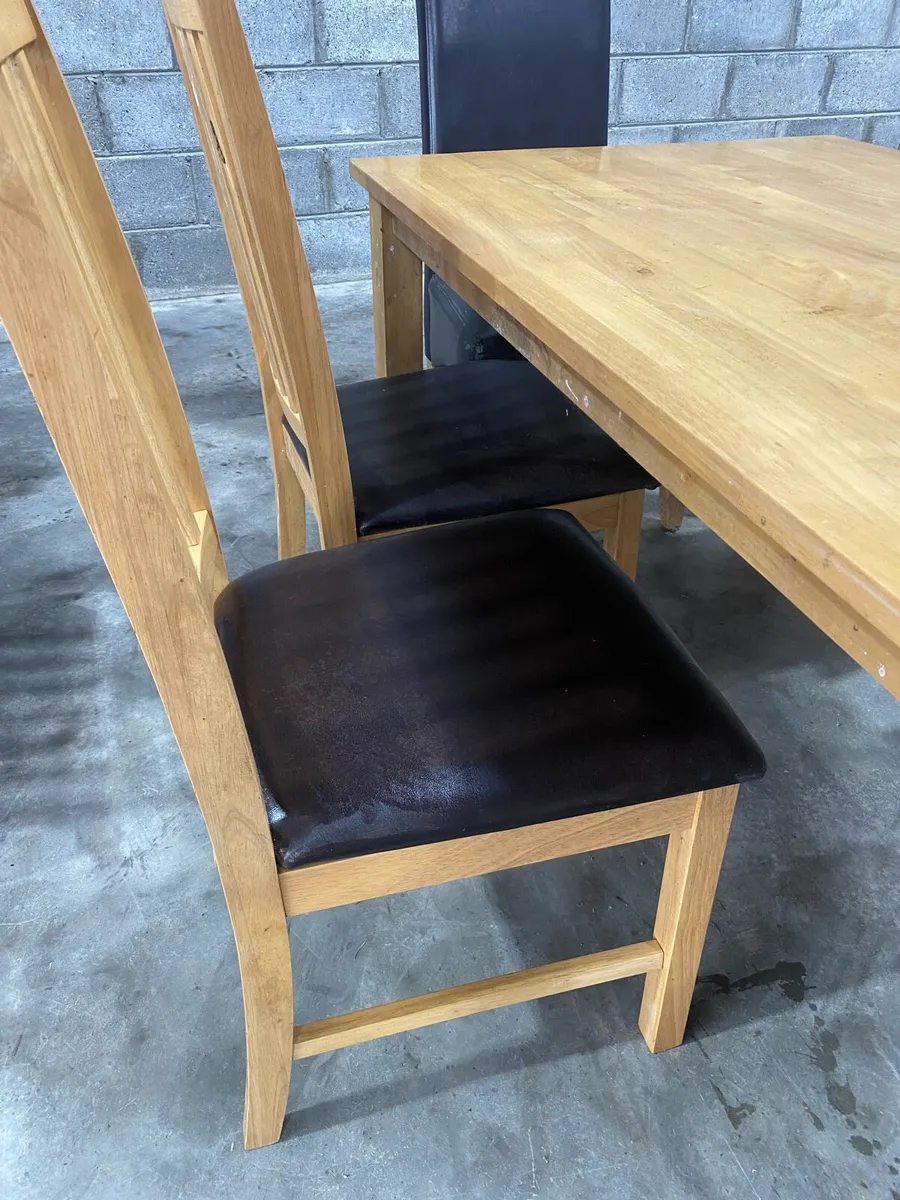 Dining room table and chairs (glass tops) - Image 3