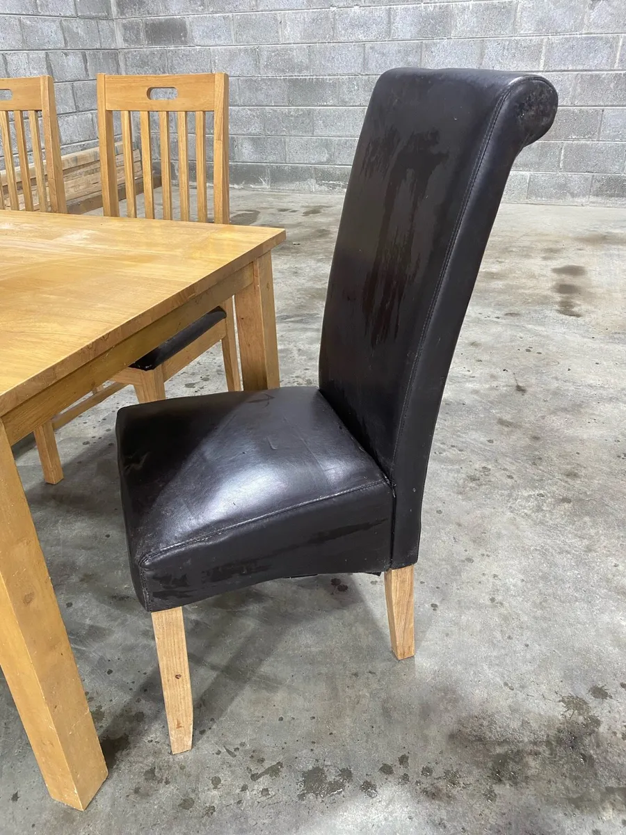 Dining room table and chairs (glass tops) - Image 4