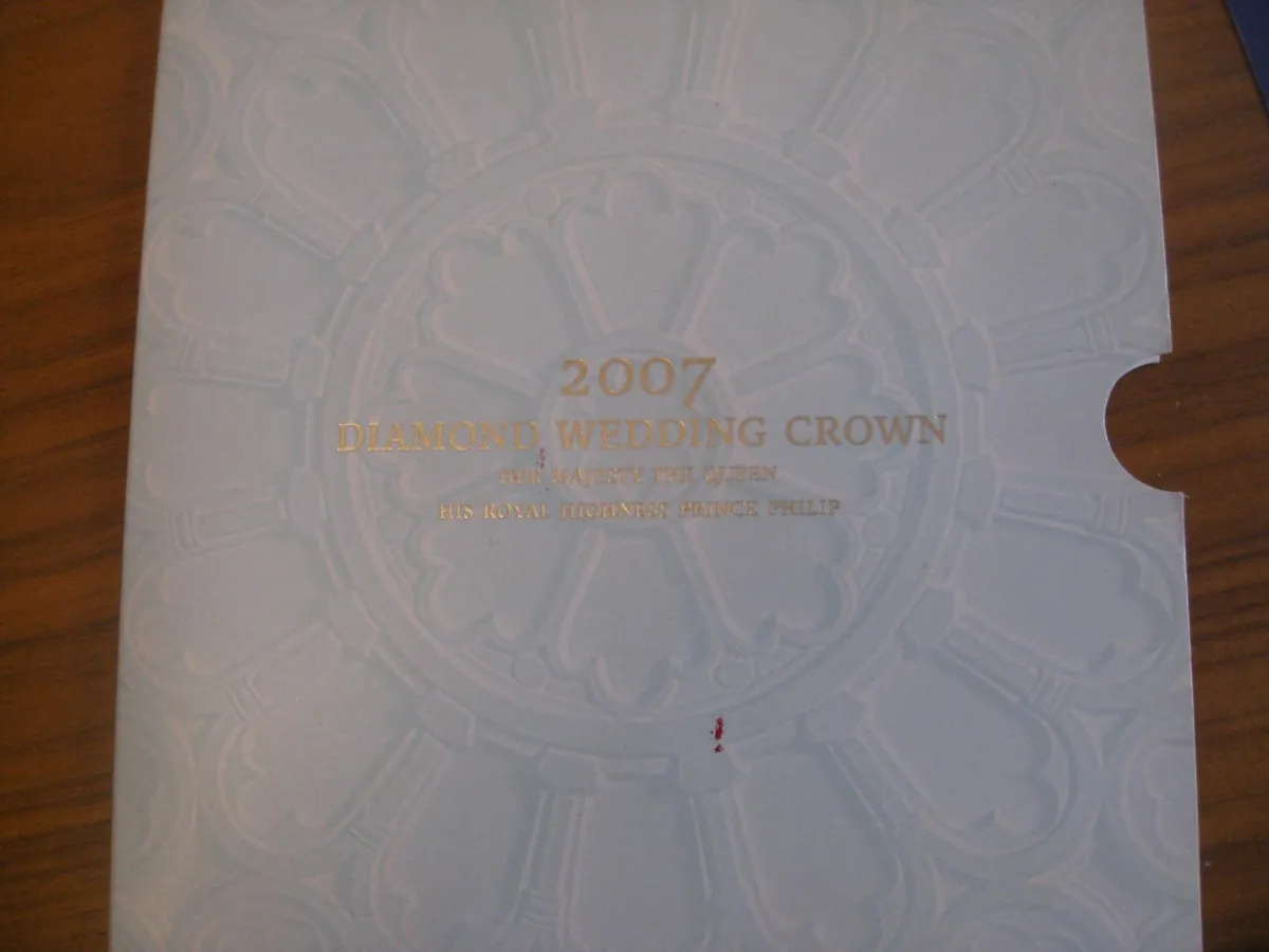 2007 Diamond Wedding Silver proof Crown £5 Coin - Image 2