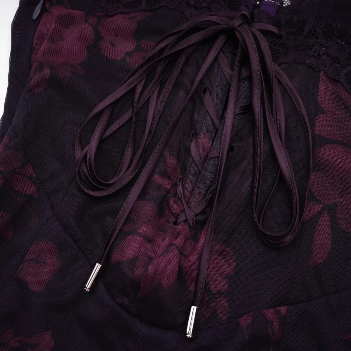 Miss Rosier | Róisín Purple Floral Midi Dress - Image 4