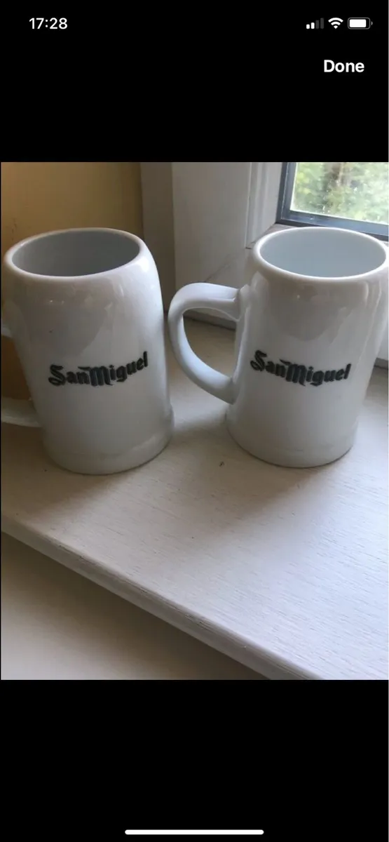 San Miguel ceramic Tankards (2) - Image 2