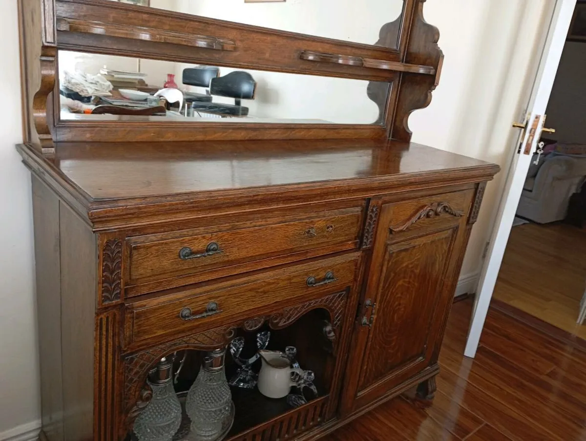 Antique Oak Sideboard - Image 2