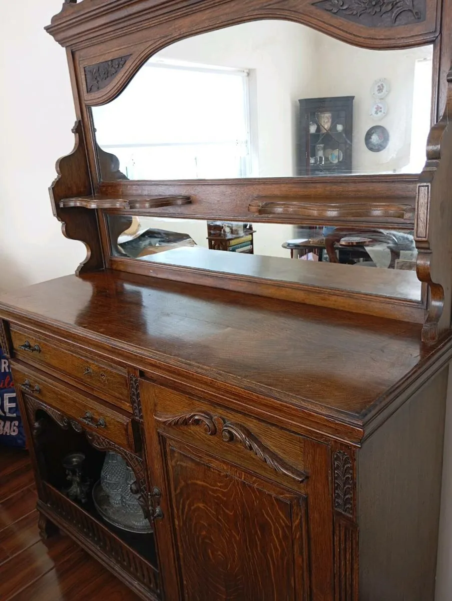 Antique Oak Sideboard - Image 3