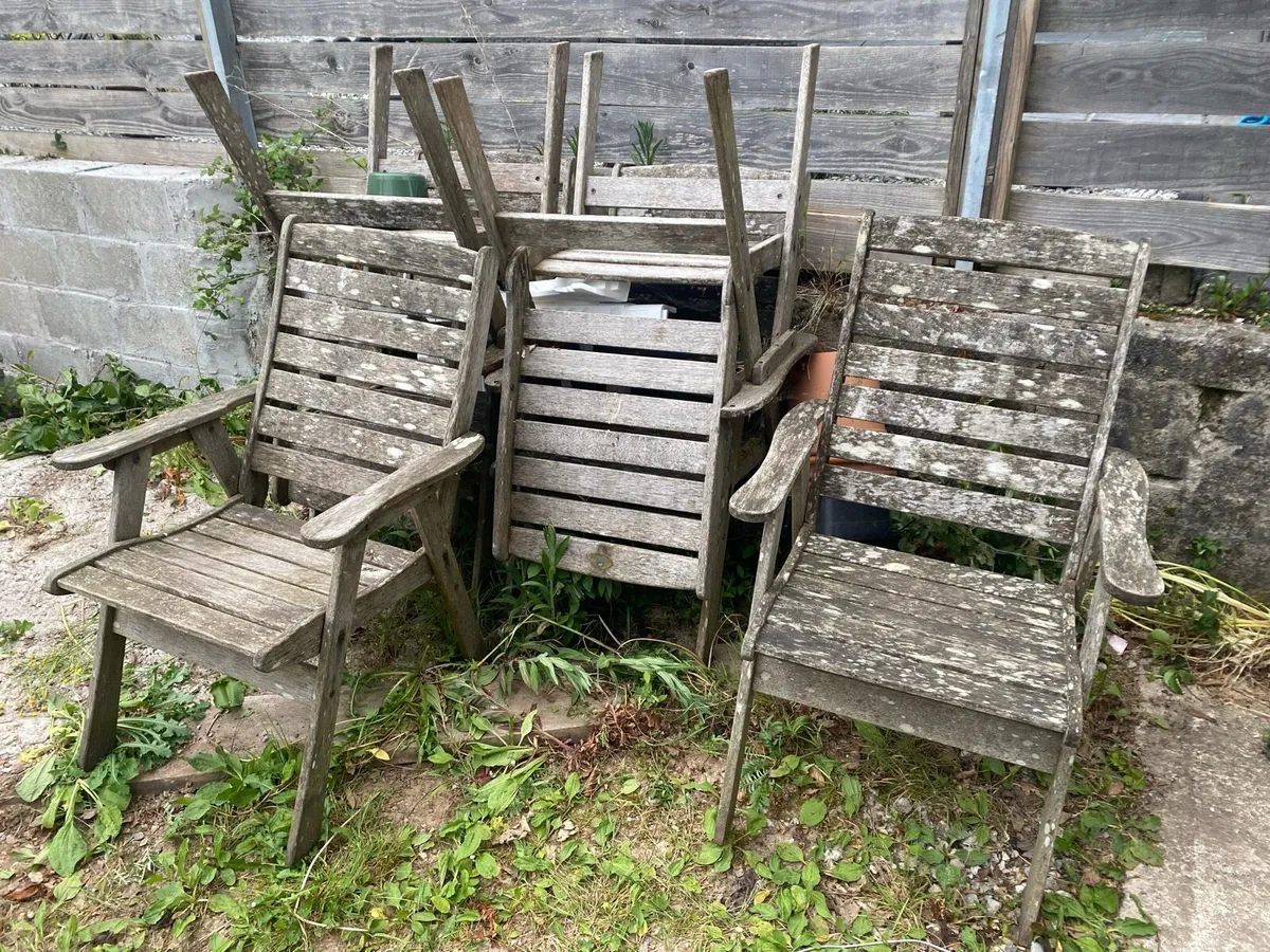 6 x Teak Garden Chairs Price Drop