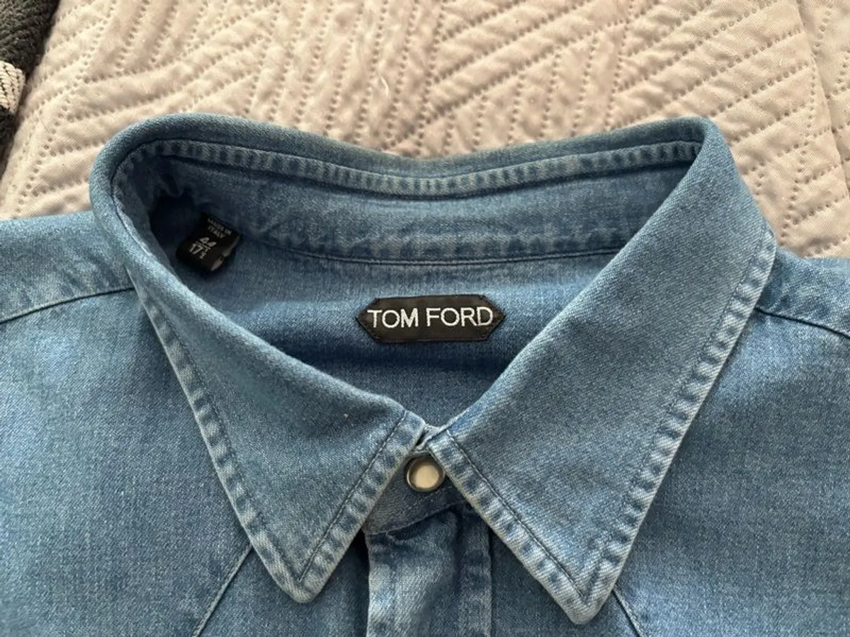 Tom Ford Denim Shirt size 17.5 men's - Image 2