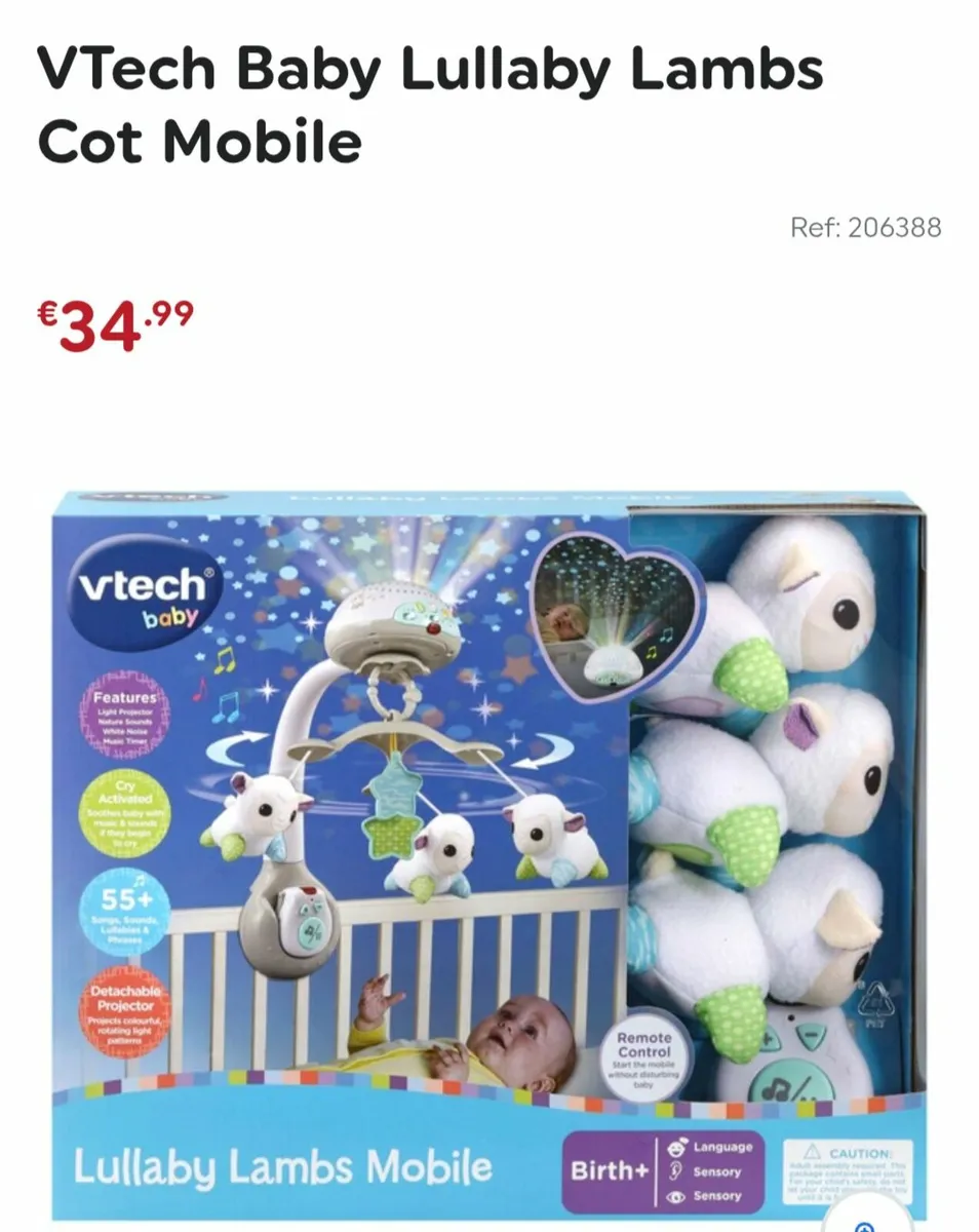 Lullaby Lambs Cot Mobile - Image 1