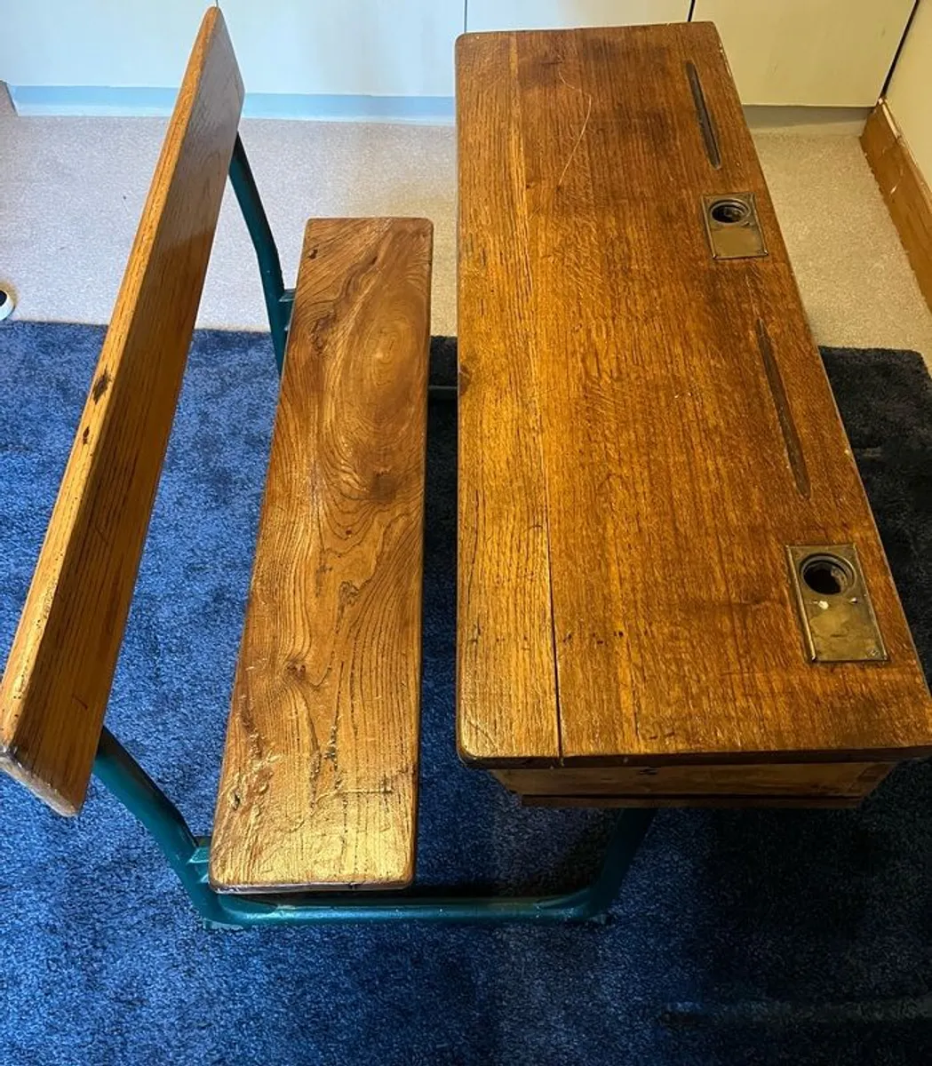 Vintage Irish School Desk Fully Restored - Image 1