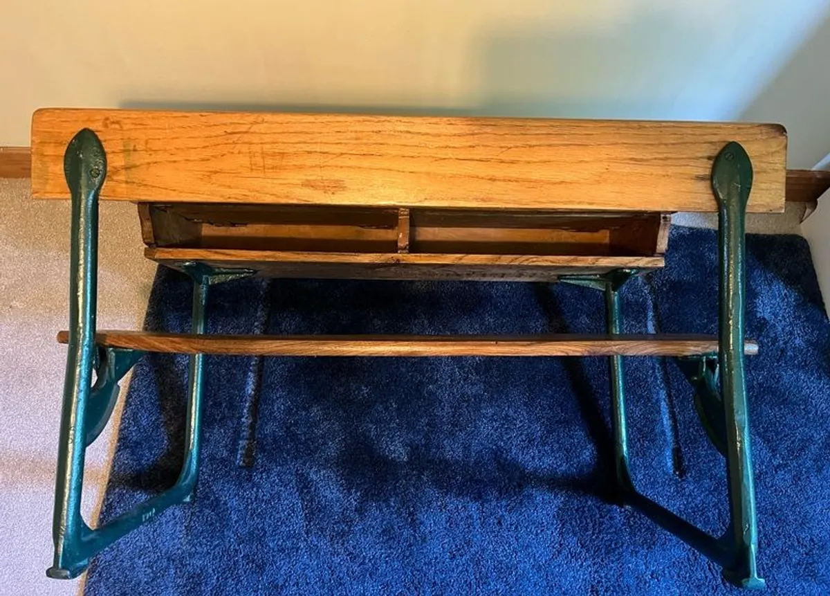 Vintage Irish School Desk Fully Restored - Image 4