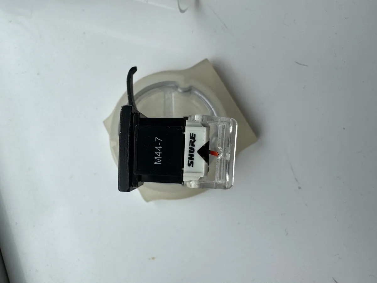 2 x Shure M44 7 DJ cartridges and headshells - Image 1