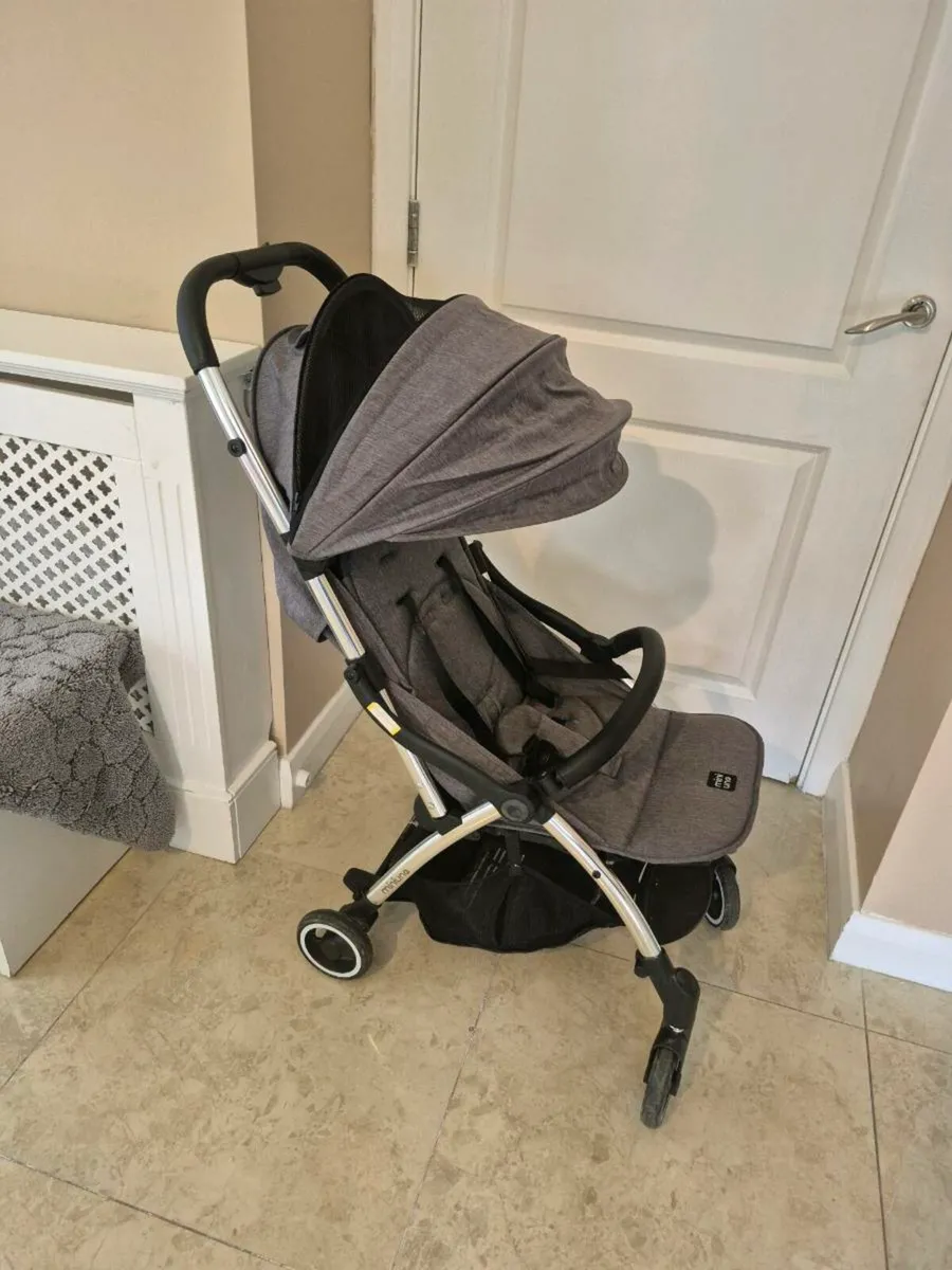 Lightweight Folding Travel Stroller- Gray - Image 1