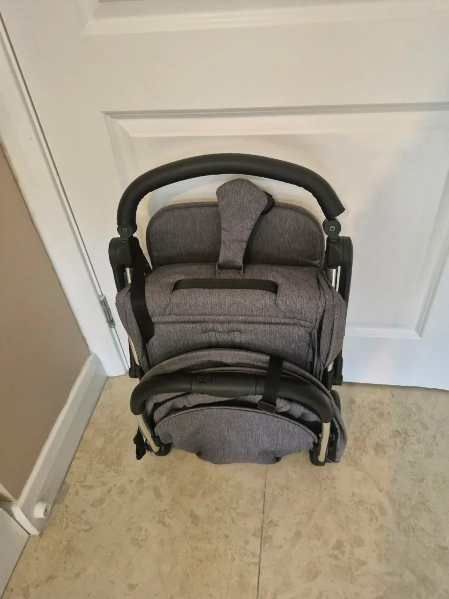 Lightweight Folding Travel Stroller- Gray - Image 2