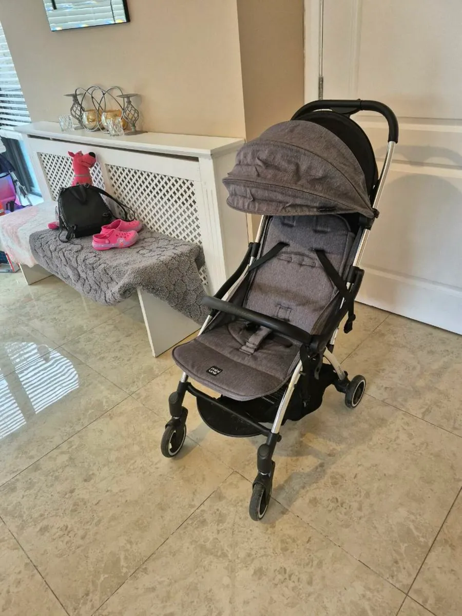 Lightweight Folding Travel Stroller- Gray - Image 3