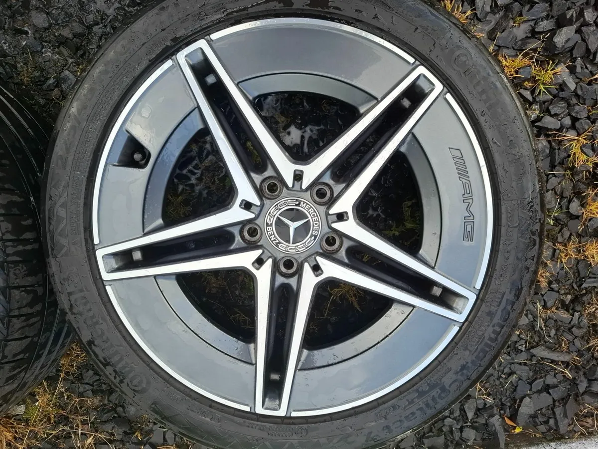 18" Genuine Mercedes Amg C Class Alloys with tyres - Image 2