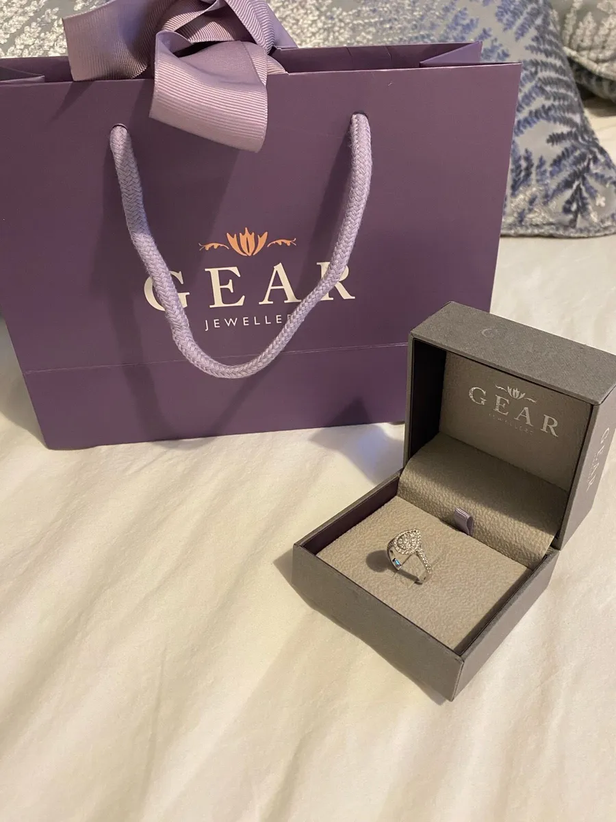 Pear Halo Diamond Engagement Ring - Image 3