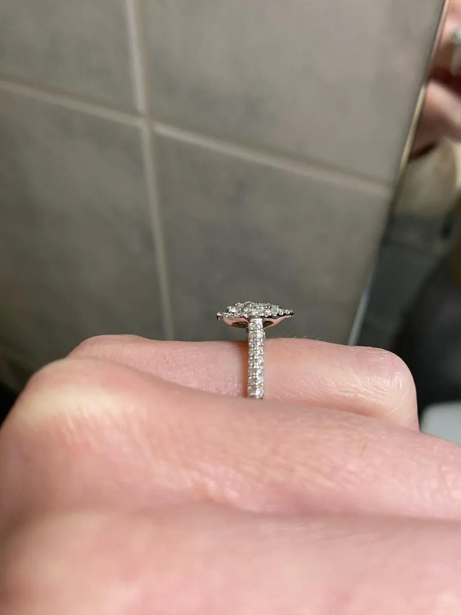 Pear Halo Diamond Engagement Ring - Image 4