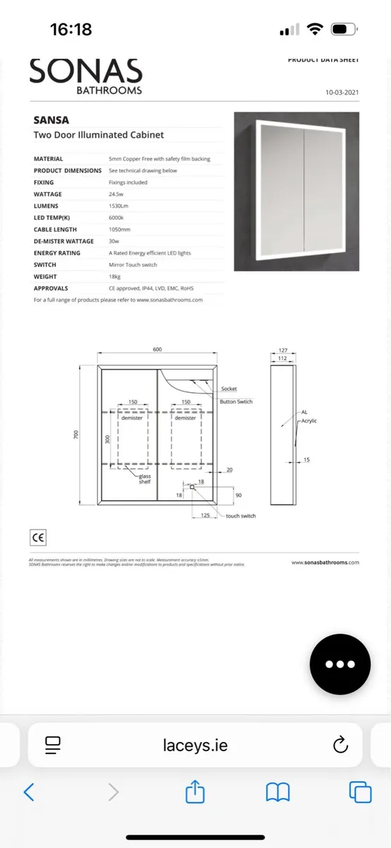 Sonas cabinet mirror - Image 2