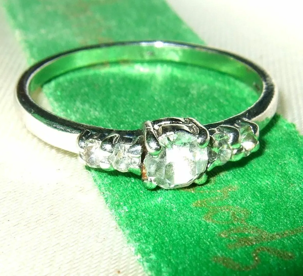 Vintage Silver Sapphire Ring - Image 3
